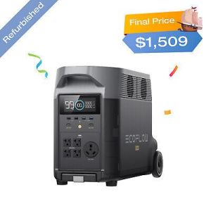 EcoFlow DELTA Pro 3600Wh Power Station Generator Certified Refurbished, LFP