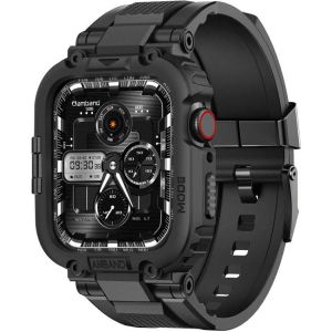 amBand Bands Compatible with Apple Watch 9/8/7/SE (2nd)/SE/6/5/4 45mm/44mm Case for Men, M1 Sport Series Rugged Case Protective Co