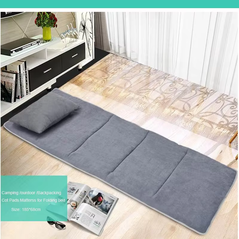 Camping Mattress Pad- 75"x26"Soft Comfortable Cotton Portable Waterproof Sleeping Cot Gear Camping Mat for Outdoor Folding Bed