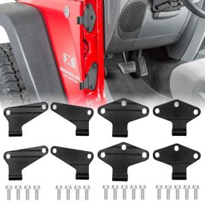 Jeep Wrangler JK Inside 4 Door Hinge Assembly Kits Compatible with 2007-2018 Jeep Wrangler JK JKU Rubicon Unlimited Sahara (Interi